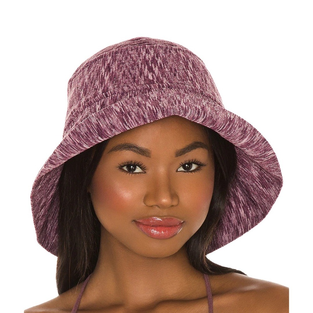 Tropic of C Tropicana Hat Violet Space Dye Knit Bucket Sun Hat Resort Summer
